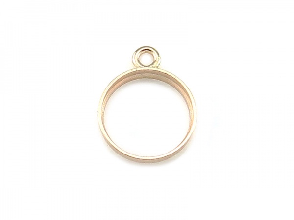 14K Gold Bezel Pendant 6mm