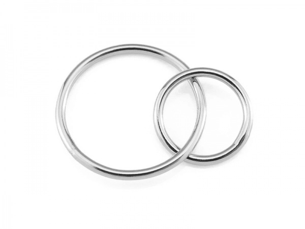 Sterling Silver Double Circle Connector 15mm & 10mm