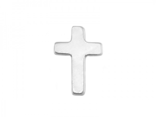 Sterling Silver Cross Solderable Accent 9mm