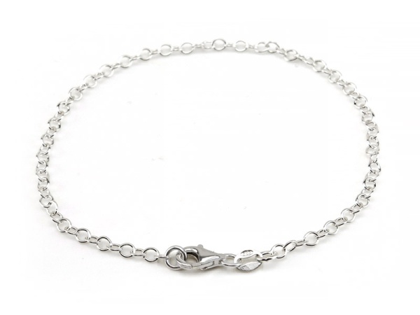 Sterling Silver Cable Chain Bracelet ~ 7.5''