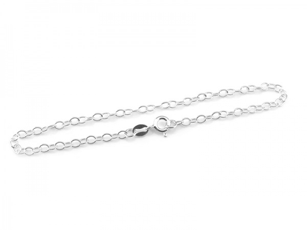 Sterling Silver Cable Chain Bracelet ~ 7.5''