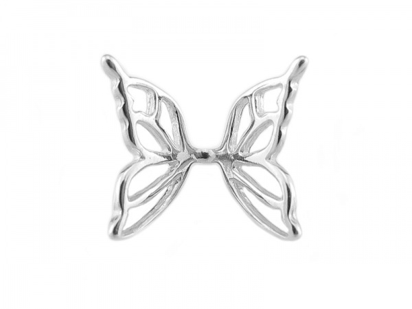 Sterling Silver Butterfly Wings Bead