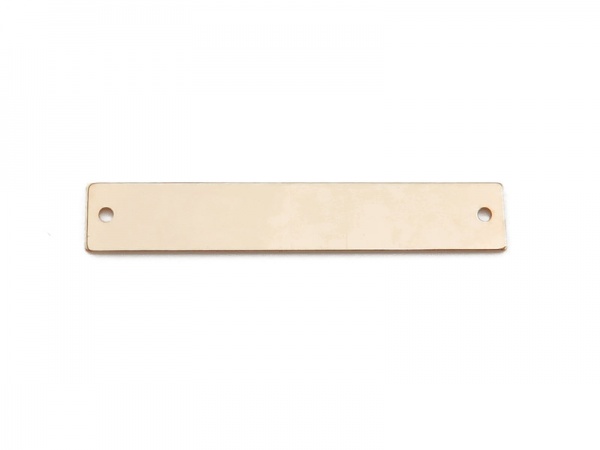 Gold Filled Rectangle Bracelet Bar Connector 31mm ~ Optional Engraving