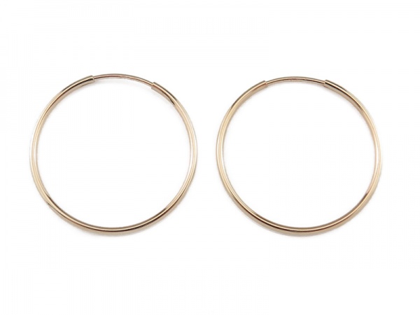 Gold Filled Earring Hoop 24mm ~ PAIR