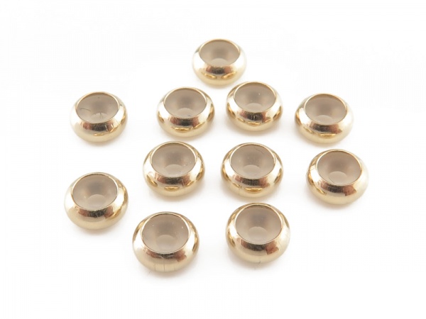 Gold Filled Stopper Rondelle Bead 5mm (2mm ID)