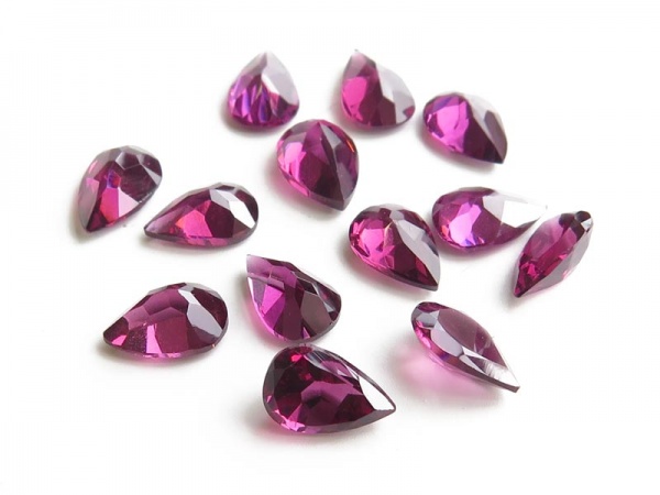 Rhodolite Garnet Faceted Pear ~ Various Sizes