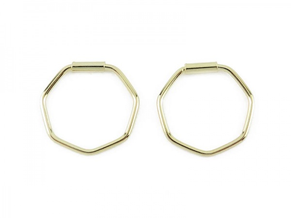 24K Gold Vermeil SILVER Wire Hook Earring Findings Pair Gold-Plated 0.45 g 
