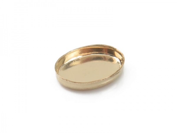 Gold Filled Oval Bezel Cup Setting 8mm x 6mm