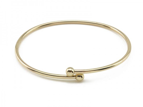 Gold Filled Bangle with Removable Ball ~ 7''