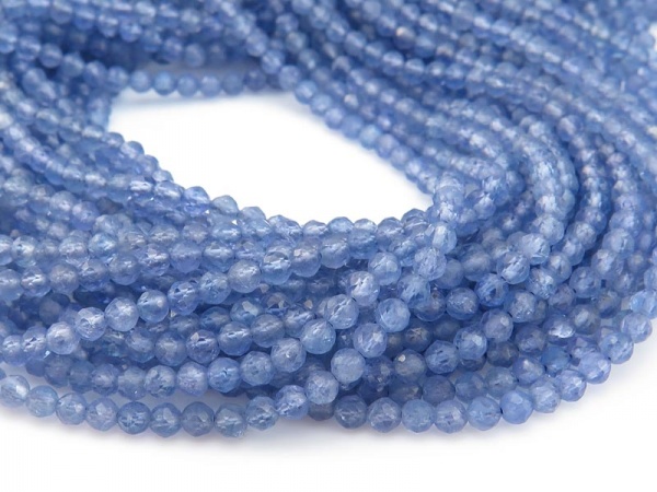 Tanzanite Faceted Round Beads 2.75mm ~ 12.5'' Strand