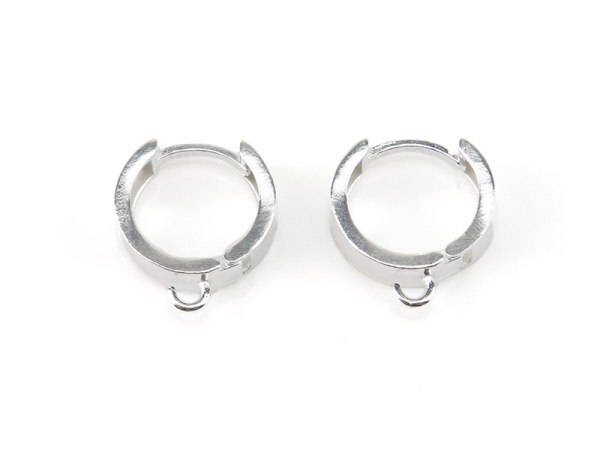 thumbnail image 2 of Sterling Silver 925 Mini Hinge Hoop Earrings – Simple & Chic By Silvery 2 of 4