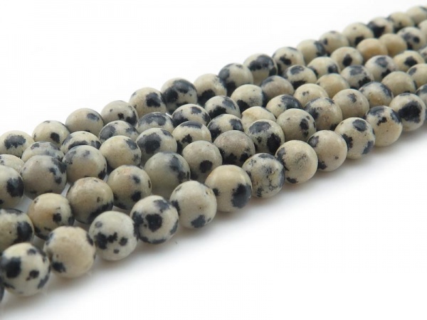 Dalmatian Jasper Round Beads 4.5mm ~ 15'' Strand
