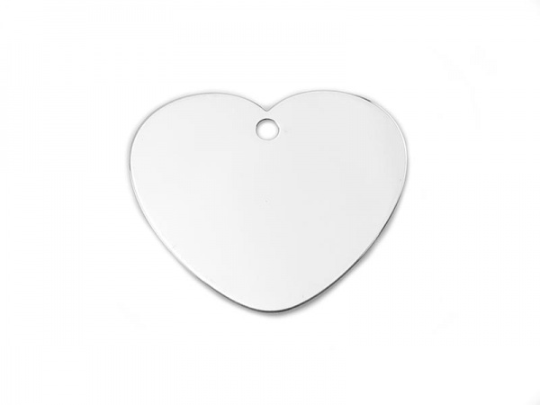 Sterling Silver Heart Pendant 20mm ~ Optional Engraving