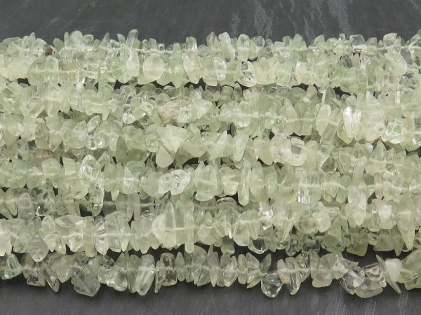 Green Amethyst Chip Beads ~ 34'' Strand