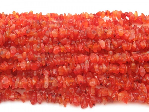 Carnelian Chip Beads ~ 34'' Strand