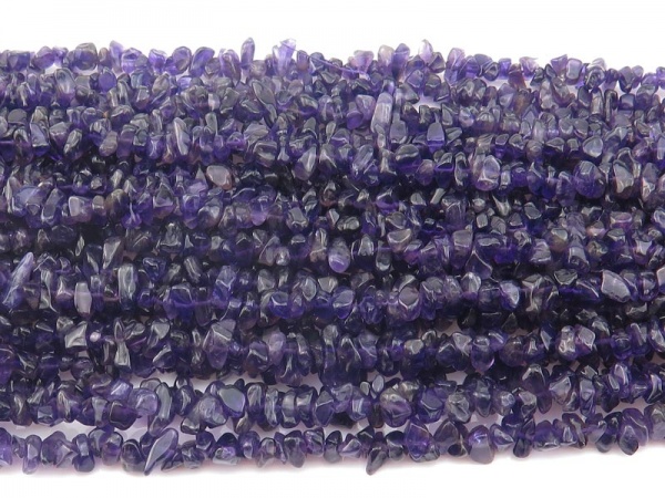 Amethyst Chip Beads ~ 34'' Strand