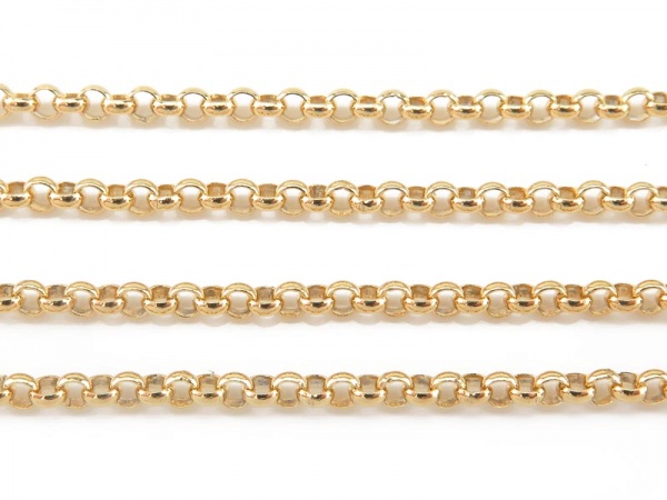 Gold Vermeil Belcher Chain (3.8mm) Necklace with Clasp 17.75''