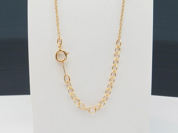 Gold Filled Adjustable Length Cable Chain Necklace with Spring Clasp ~ 16-18''