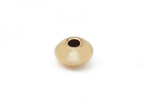 14K Gold Saucer Bead 3.5mm