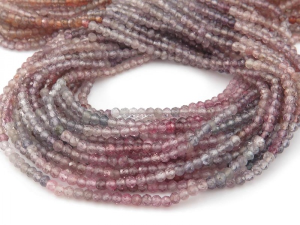 AAA Multi Spinel Micro-Faceted Round Beads 2.5mm ~ 12.5'' Strand