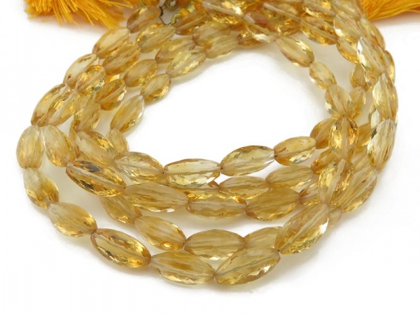 AA+ Citrine Faceted Nugget Beads 10-12mm ~ 8'' Strand
