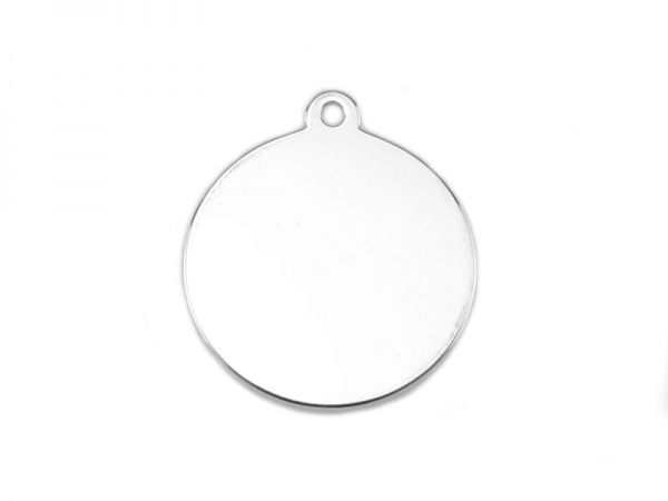 Sterling Silver Round Tag 12mm - Optional Engraving
