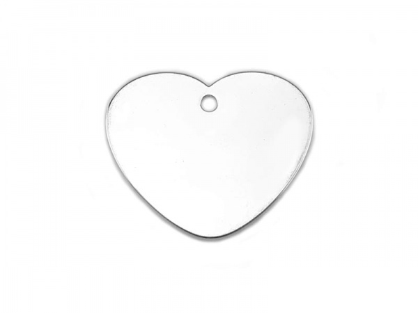Sterling Silver Heart Pendant 15mm ~ Optional Engraving