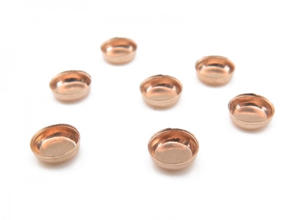 Rose Gold Filled Round Bezel Cup Setting 4mm