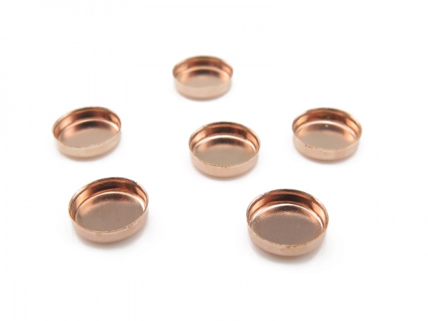 Rose Gold Filled Round Bezel Cup Setting 5mm