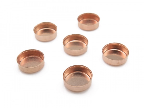 Rose Gold Filled Round Bezel Cup Setting 6mm