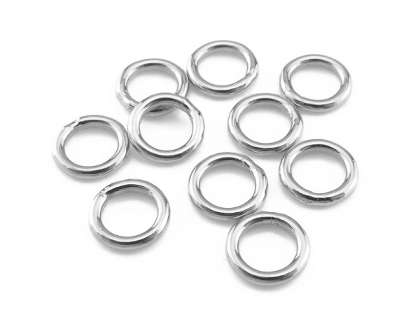 Sterling Silver Closed Jump Ring 6mm ~ 18ga ~ Pack of 10
