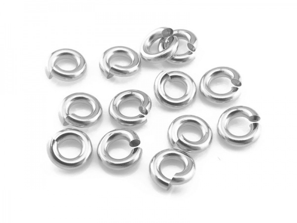 Sterling Silver Open Jump Ring 4mm ~ 18ga ~ Pack of 10