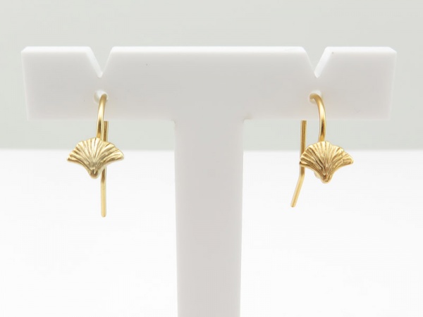 Gold Plated Silver Seashell Earwire ~ PAIR