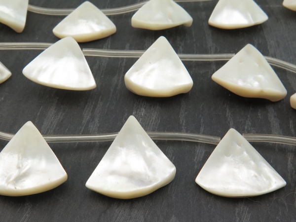 Mother of Pearl Triangle Briolettes 14-22mm (17)