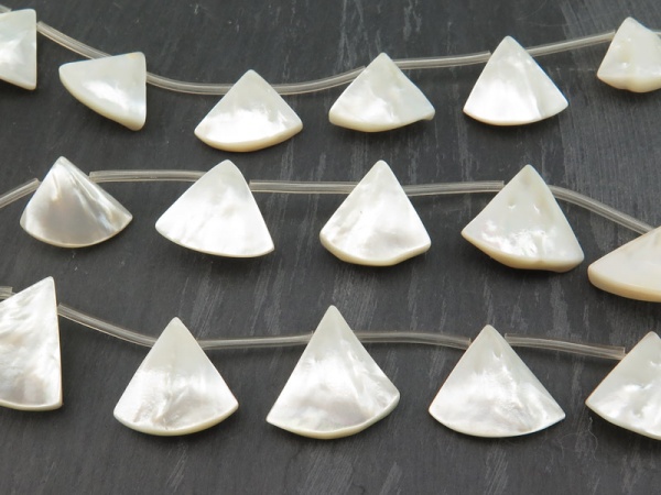 Mother of Pearl Triangle Briolettes ~ Various Sizes