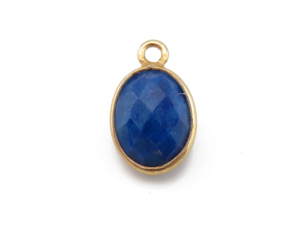 Gold Vermeil Lapis Lazuli Oval Charm 11-12mm ~ SECOND