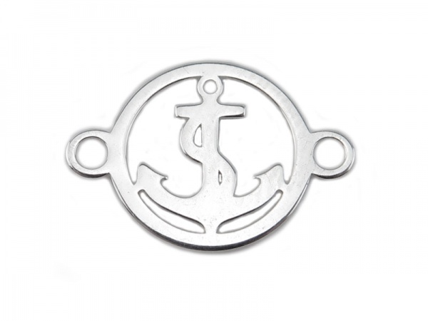Sterling Silver Anchor Connector 14mm