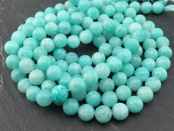 AA Amazonite Smooth Round Beads ~ Various Sizes ~ 15'' Strand