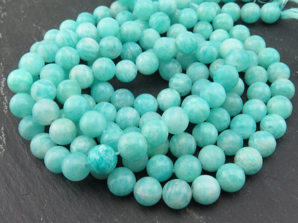 AA+ Amazonite Smooth Round Beads ~ Various Sizes ~ 15'' Strand