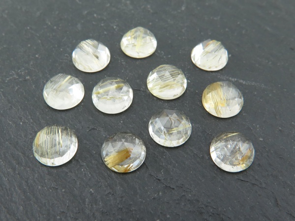 Golden Rutilated Quartz Rose Cut Cabochon ~ Various Sizes