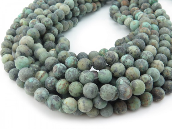 Turquoise Matt Round Beads 8.5mm ~ 15.5'' Strand