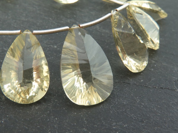 AAA Scapolite Concave Pear Cut Briolette ~ SINGLE ~ Various Sizes