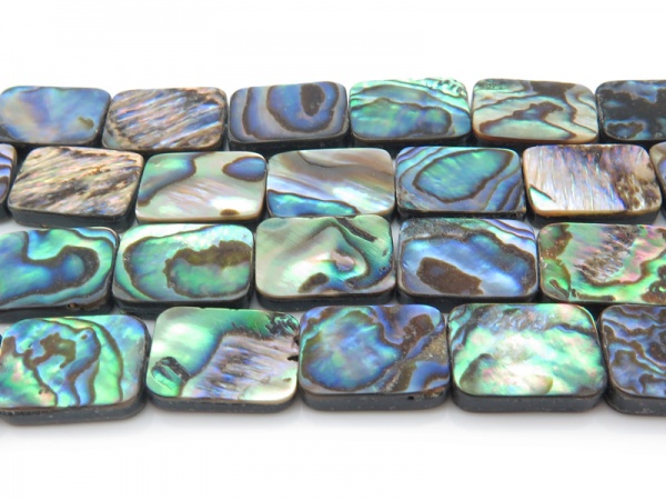 Abalone Shell Rectangle Beads 14mm x 10mm ~ 15'' Strand