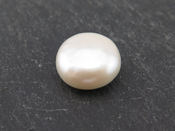 Freshwater Pearl Ivory Coin 11-12mm ~ Undrilled ~ SINGLE