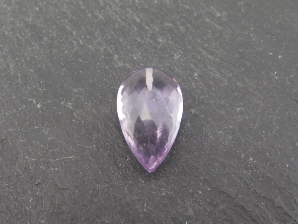 AAA Pink Amethyst Faceted Pear 17-18mm ~ Half Drilled ~ SINGLE