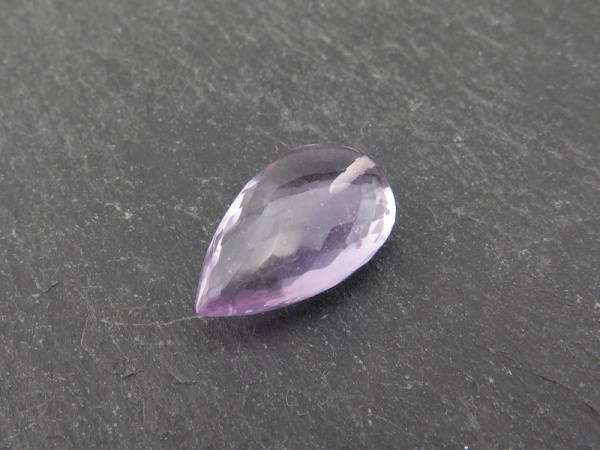 AAA Pink Amethyst Faceted Pear 16mm ~ Half Drilled ~ SINGLE