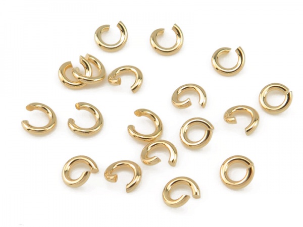 Gold Plated Silver Vermeil Open Jump Ring 3.3mm ~ 20ga ~ Pack of 10