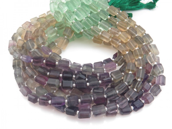 AA Fluorite Faceted Nugget Beads 8-10mm ~ 13'' Strand