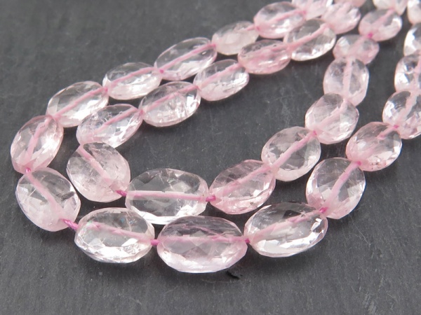 AA Morganite Faceted Oval Beads 6-8.5mm ~ 16'' Strand
