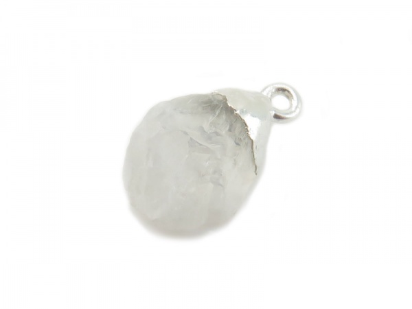 Sterling Silver Moonstone Raw Crystal Charm